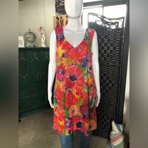 Floral Multicolor Sleeveless Dress
Leoma Lovegrove
Size L